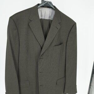 Men's wool suit Wool pinstripe suit, Hart Schaffner Marx,  50L 38" W 36" Inseam